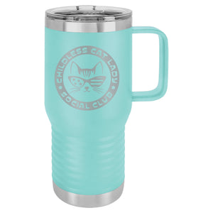 Childless Cat Lady Social Club Etched Insulated Travel Mug