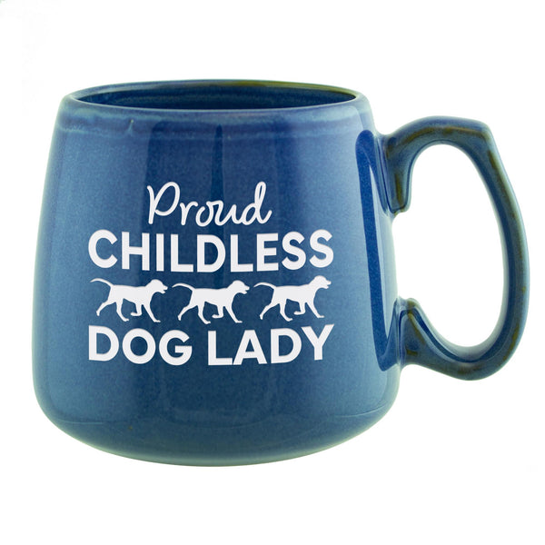 Childless Dog Lady Etched Ceramic Coffee Mug