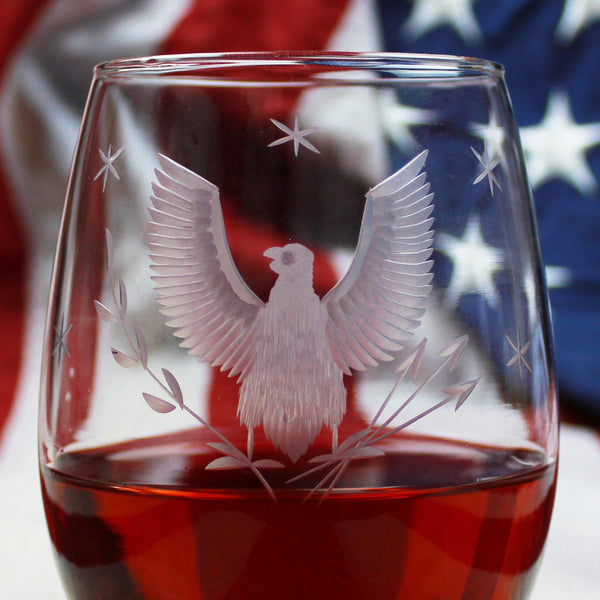 Federal Eagle Hand Cut Drinkware