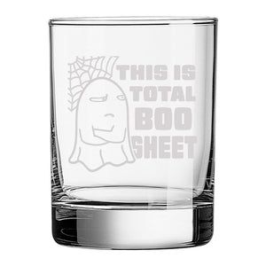 This Is Total Boo Sheet Etched Rocks Glass