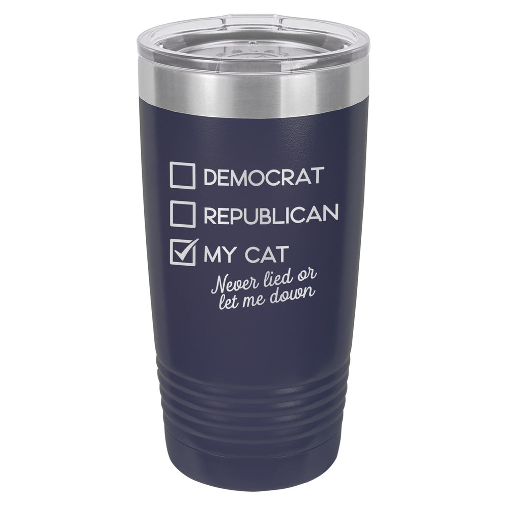 Voting for My Cat Etched Insulated Tumbler & Lid