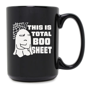This is Total Boo Sheet Etched Ceramic Mug