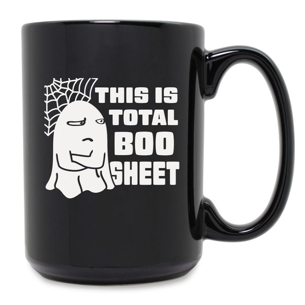 This is Total Boo Sheet Etched Ceramic Mug