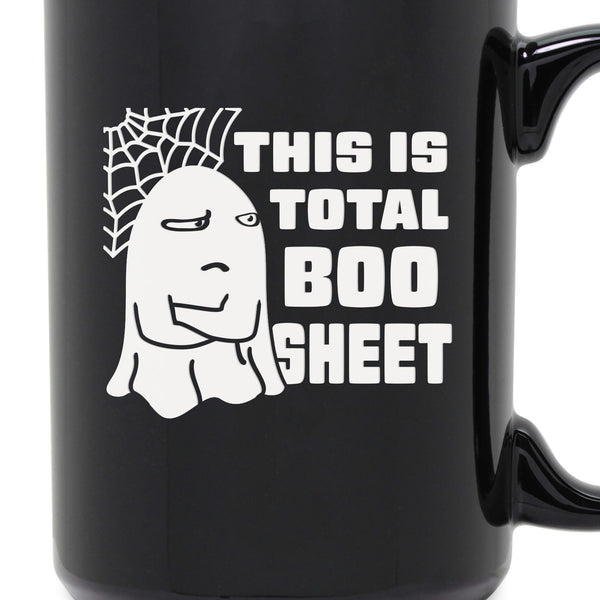 This is Total Boo Sheet Etched Ceramic Mug