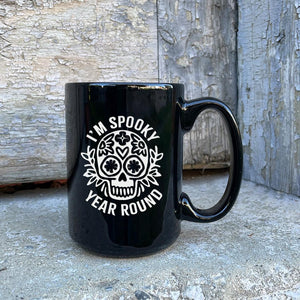 I'm Spooky Year Round Etched Ceramic Mug
