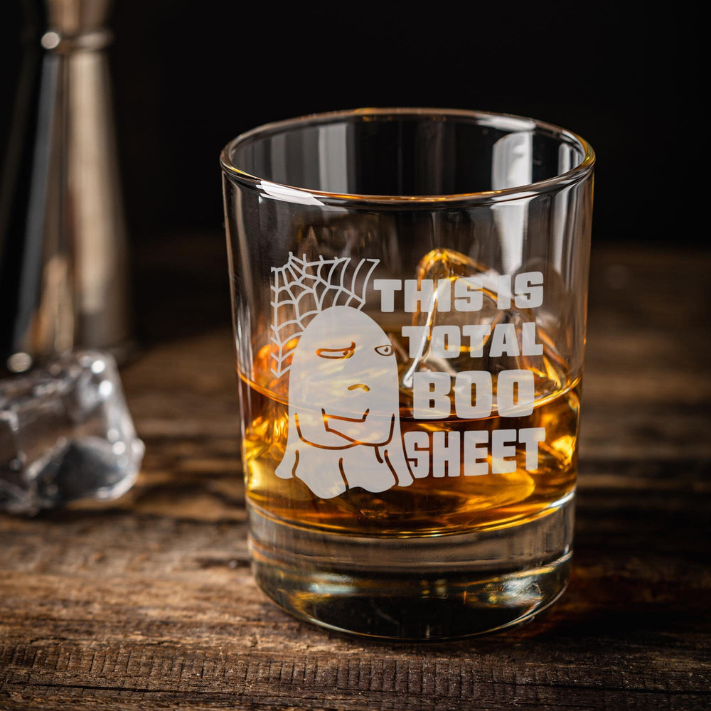 This Is Total Boo Sheet Etched Rocks Glass