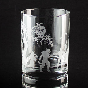 Monster Mash Wrap Etched Rocks Glass