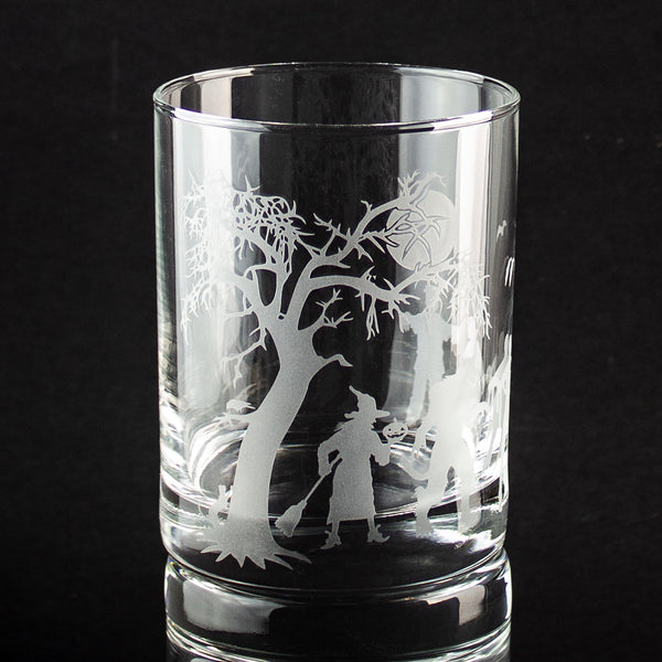 Monster Mash Wrap Etched Rocks Glass