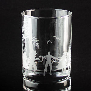 Monster Mash Wrap Etched Rocks Glass