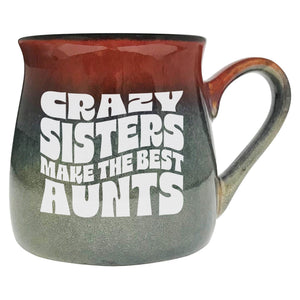 Crazy Sisters Make the Best Aunts Etched Ceramic Tavern Mug