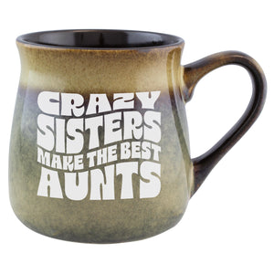 Crazy Sisters Make the Best Aunts Etched Ceramic Tavern Mug