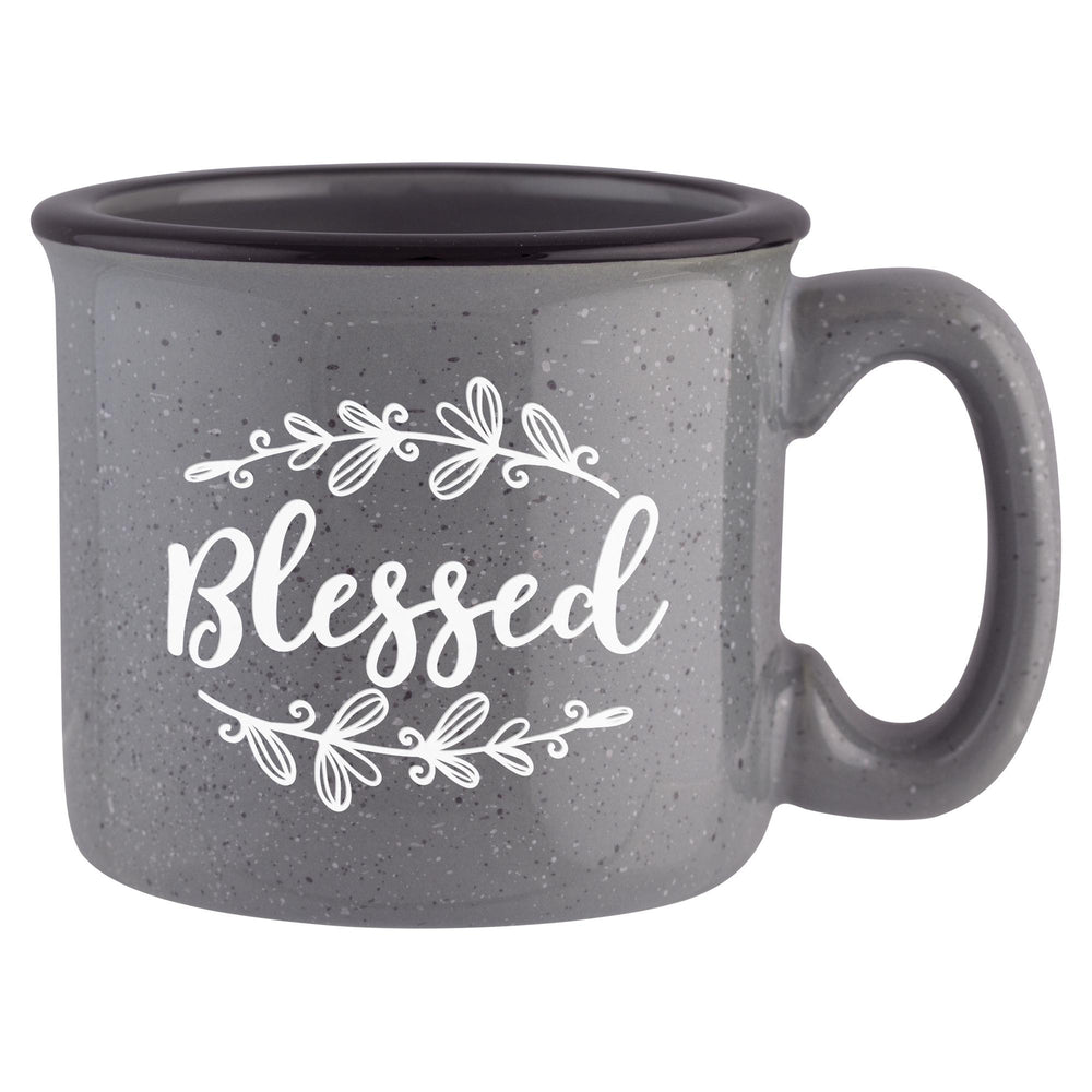 Blessed Etched Ceramic Camp Mug