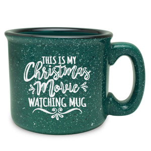 This is My Christmas Movie Watching Mug Etched Ceramic Camp Mug
