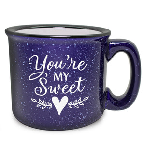 You're My Sweet (Heart) Etched Ceramic Camp Mug