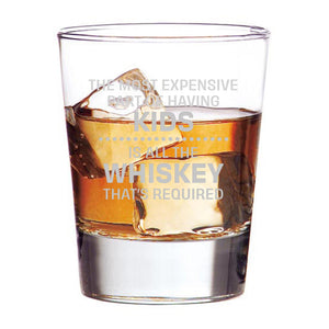 The Most Expensive Part of Having Kids Is All the Tequila That's Required Etched Rocks Glass