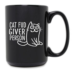 Cat Fud Giver Person Etched Ceramic Mug