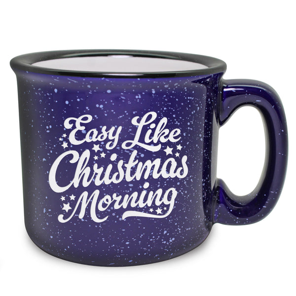 Easy Like Christmas Morning Etched Ceramic Camp Mug