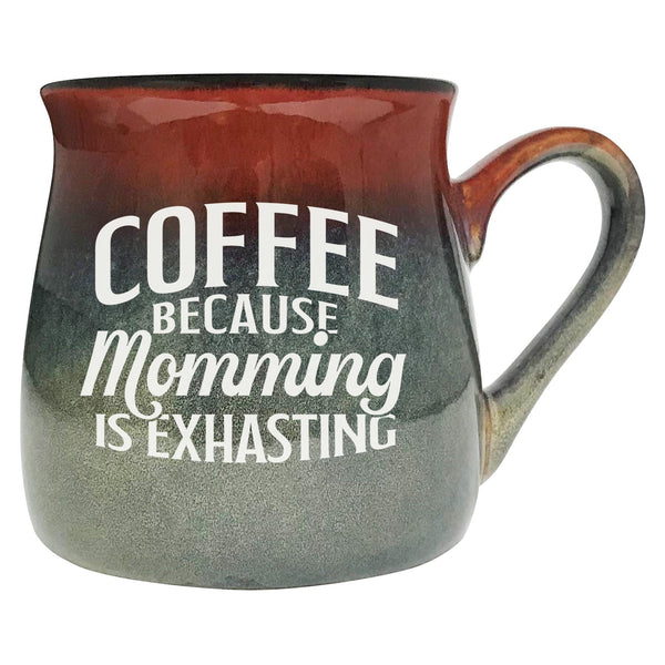 Coffee Because Momming Is Exhausting Etched Ceramic Mug