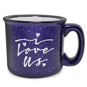 I Love Us Etched Ceramic Camp Mug