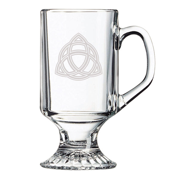 Celtic Knots Etched Irish Coffee Mug, Set of 4