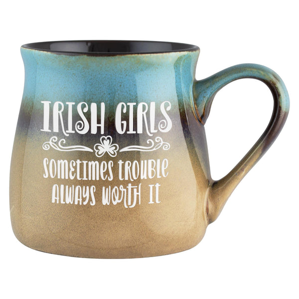 Irish Girls Sometimes Trouble Always Worth It Etched Ceramic Mug