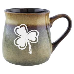 Shamrock Etched Ceramic Mug