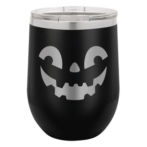 Jack-O-Lantern Etched Insulated Stemless Tumbler