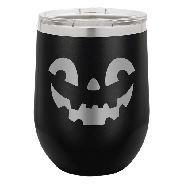 Jack-O-Lantern Etched Insulated Stemless Tumbler