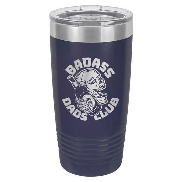 Badass Dads Club Etched Insulated Tumbler & Lid