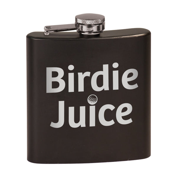 Birdie Juice Matte Black Flask Set with Black Box
