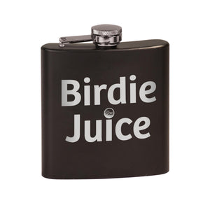 Birdie Juice Matte Black Flask Set with Black Box