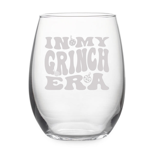 In My Grinch Era Etched Stemless Wine Glass