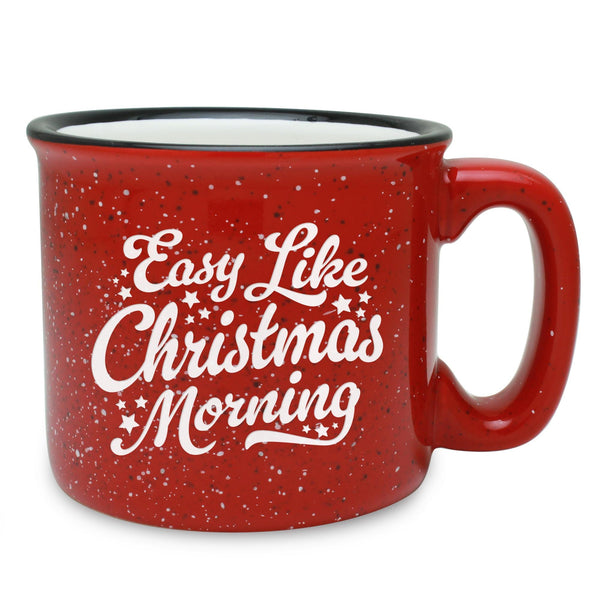 Easy Like Christmas Morning Etched Ceramic Camp Mug