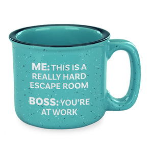 This Is a Really Hard Escape Room Etched Ceramic Camp Mug
