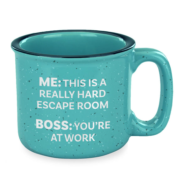 This Is a Really Hard Escape Room Etched Ceramic Camp Mug