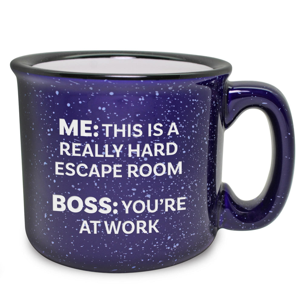 This Is a Really Hard Escape Room Etched Ceramic Camp Mug