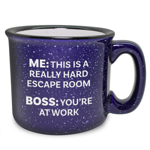 This Is a Really Hard Escape Room Etched Ceramic Camp Mug