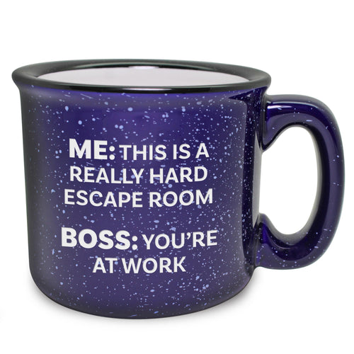 This Is a Really Hard Escape Room Etched Ceramic Camp Mug