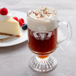 Claddagh Etched Irish Coffee Mug