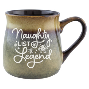 Naughty List Legend Etched Ceramic Mug