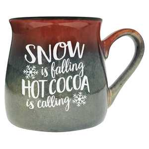 Snow is Falling Hot Cocoa is Calling Etched Ceramic Mug