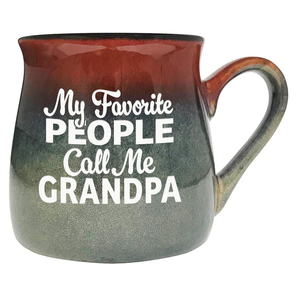 Favorite People Call Me Grandpa Etched Ceramic Mug