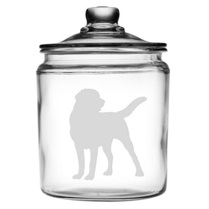 Standing Lab Etched Treat Jar