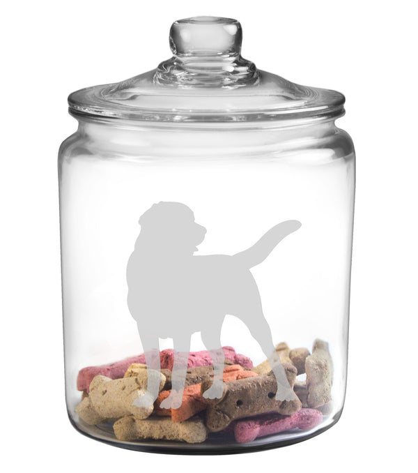 Standing Lab Etched Treat Jar