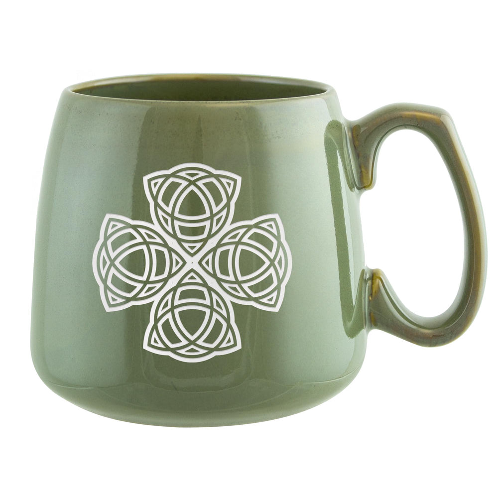 Celtic Cross Etched Ceramic Mug