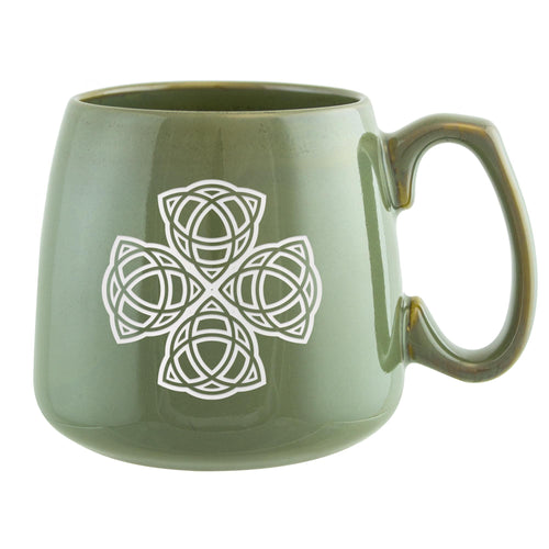 Celtic Cross Etched Ceramic Mug
