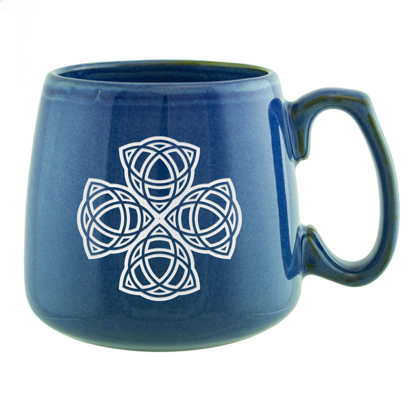 Celtic Cross Etched Ceramic Mug