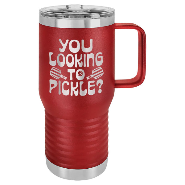 You Looking to Pickle? Etched Insulated Travel Mug