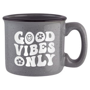 Good Vibes Only Etched Ceramic Camp Mug