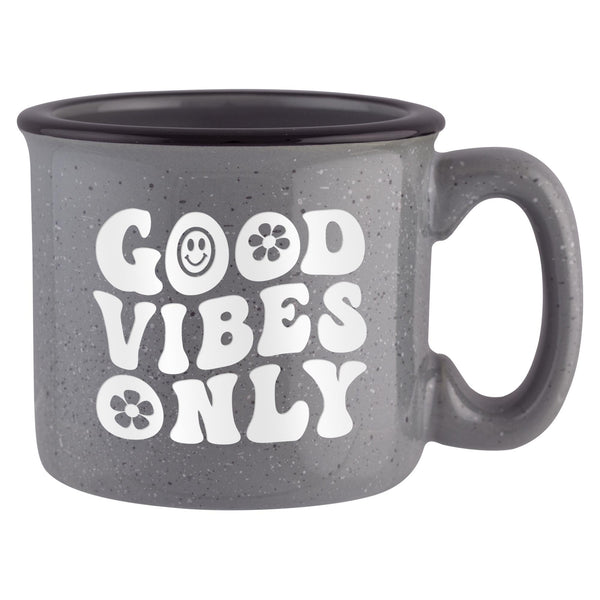 Good Vibes Only Etched Ceramic Camp Mug